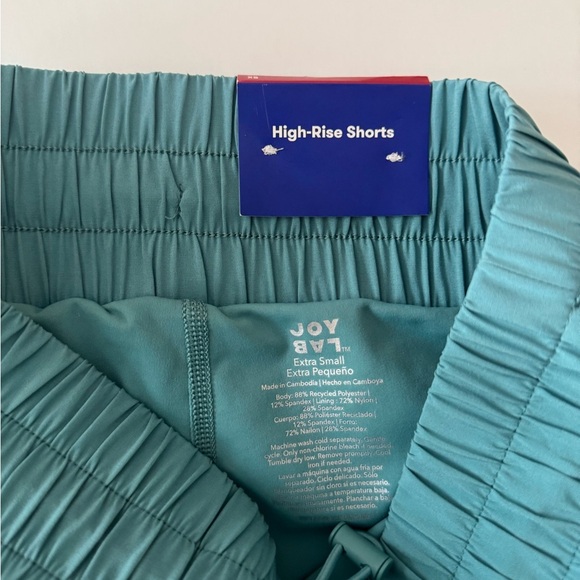 JoyLab Women’s Double Layer High Rise Athletic Shorts NWT Size XS Teal Green - Picture 3 of 6